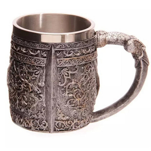 Striking Skull Warrior Beer Mug