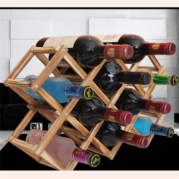 Foldable Wooden Wine Rack