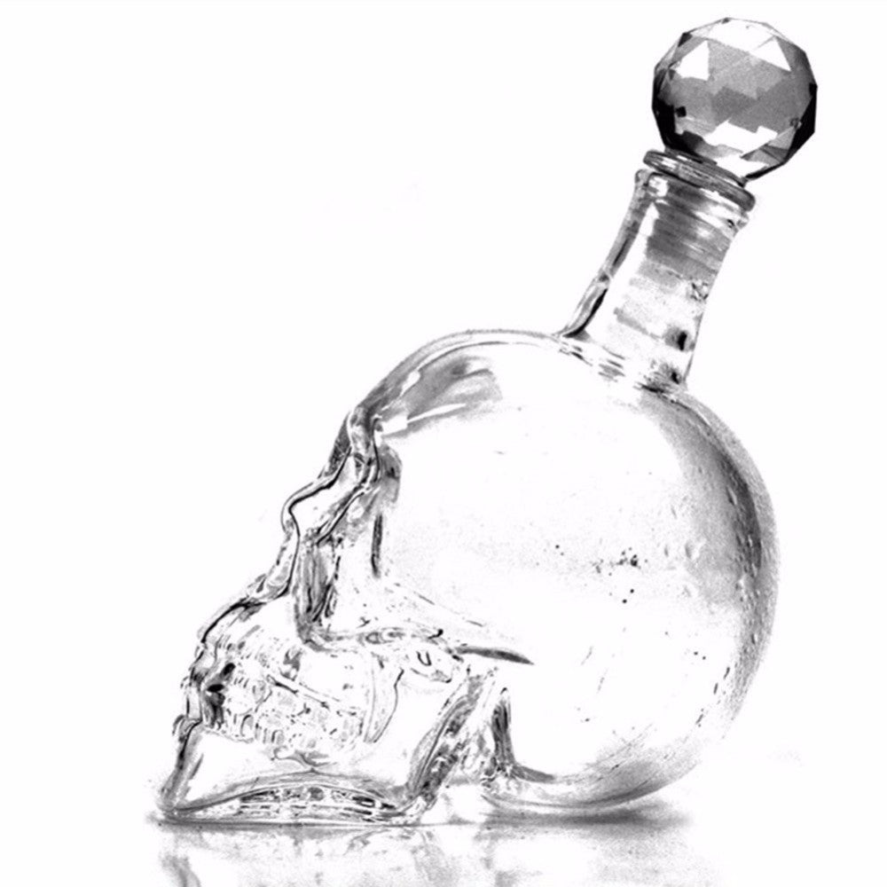 Crystal Skull Head Bottle Decanter