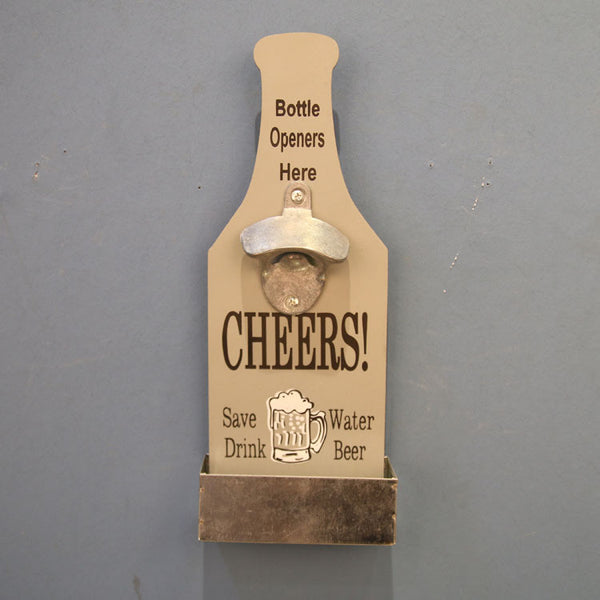 Retro Wall Mounted Beer Shaped Bottle Opener